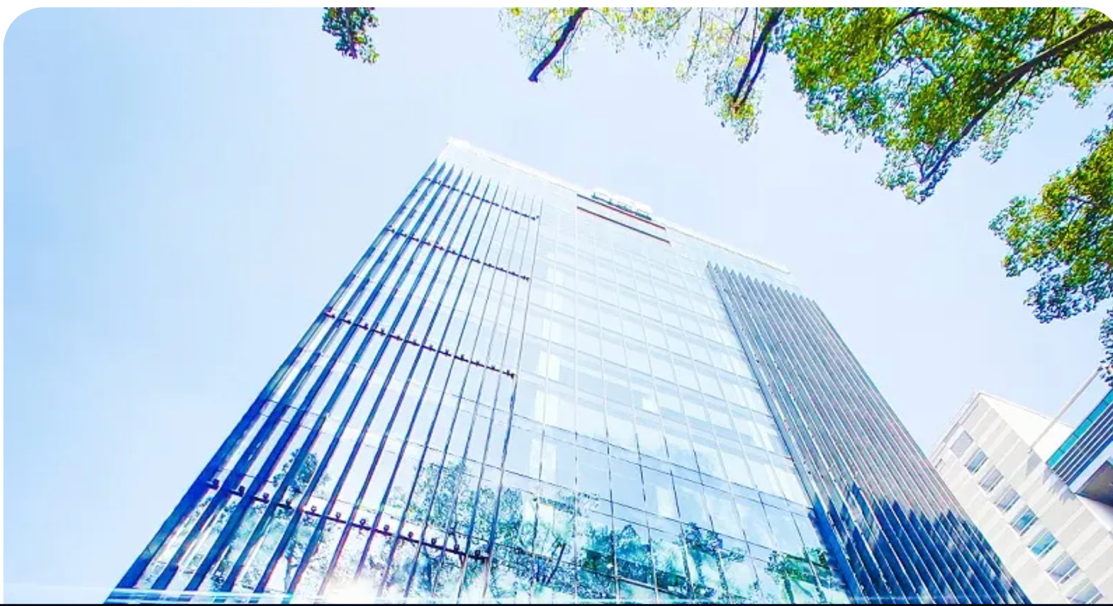 Modern ACB head office viewed from below